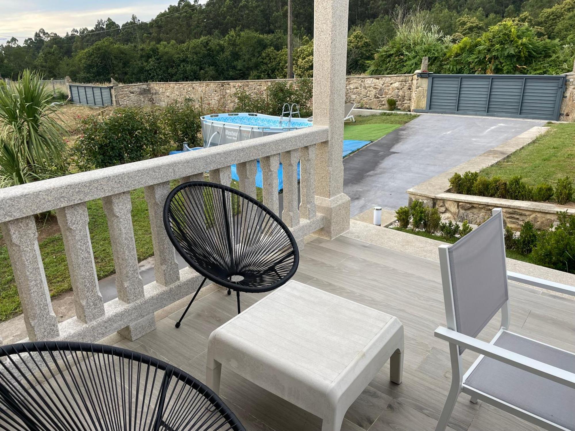 Casa Vanguardista En El Campo Cerca De Santiago Pontevedra Eksteriør bilde